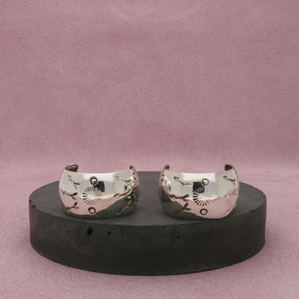 ⚡clearance⚡ mexico sterling silver vintage stamped hoop post earrings